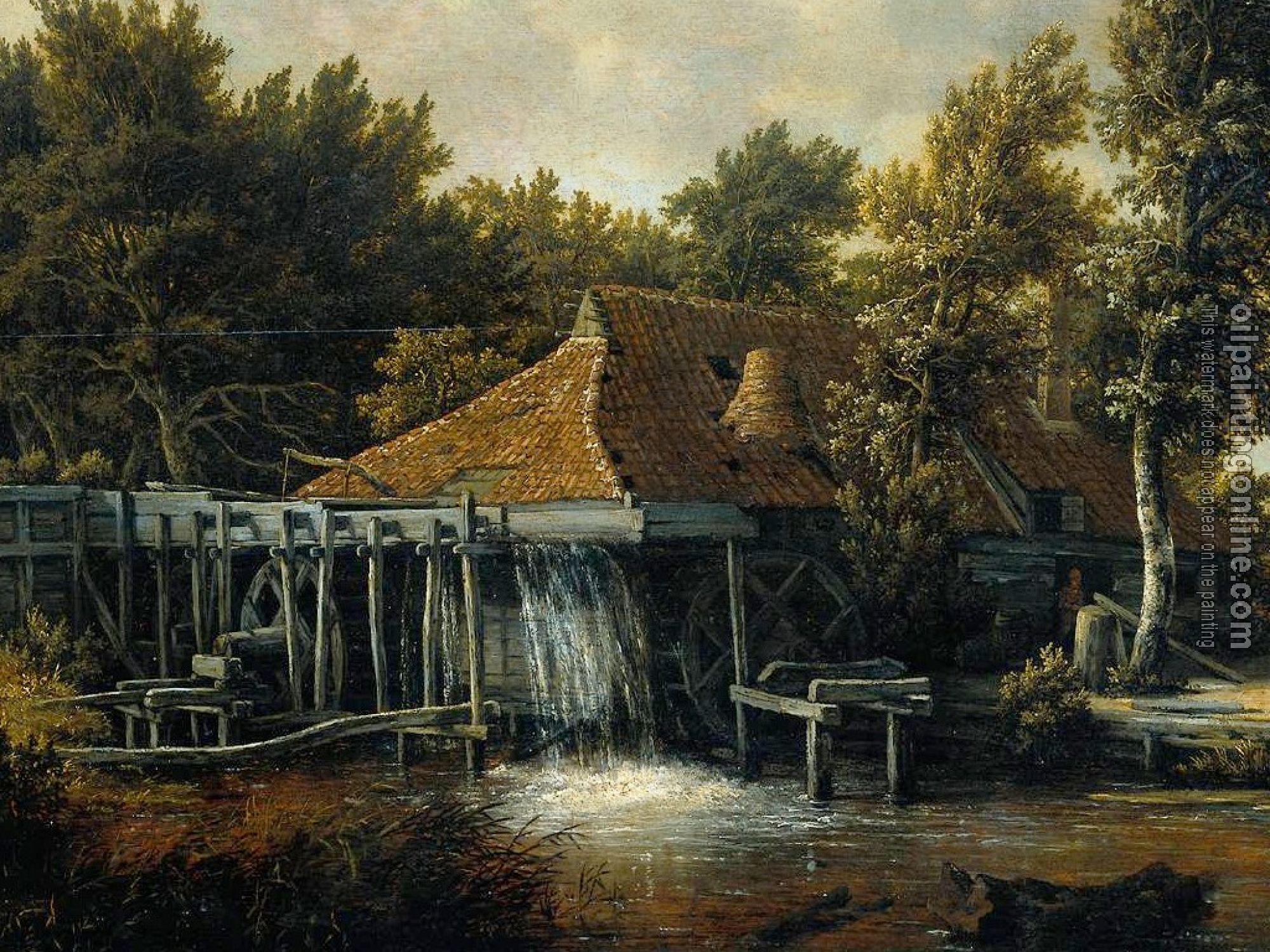 Meindert Hobbema - Mill,Detail